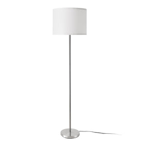Lámpara de pie Tamworth E27 Plata Textil [lux.pro]
