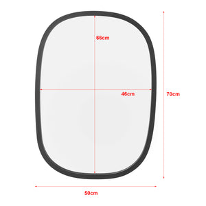 Espejo de pared Copertino 70x50 cm Negro, mate [en.casa]