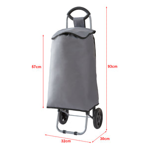 Carrito de compras Nørre Gris oscuro / Negro [en.casa]