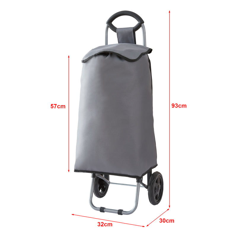 Esquema acotado Carrito de compras Nørre Gris oscuro / Negro [en.casa]