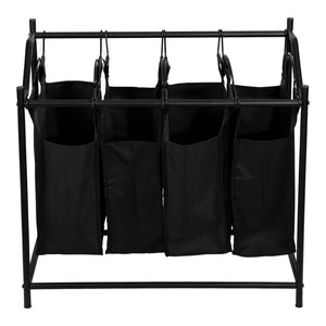 Recolector de ropa Vamdrup con 4 bolsas para ropa 18 L estructura metálica negro [en.casa]
