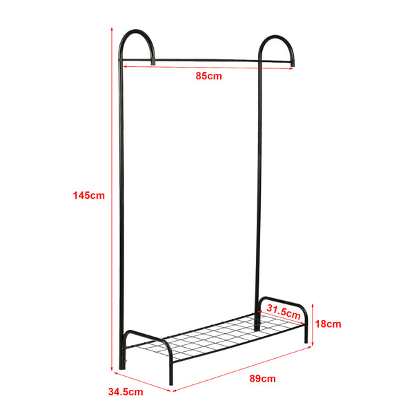 Perchero Vallø de metal negro [en.casa]