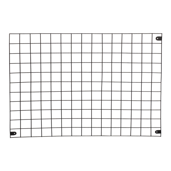 Rejilla de pared Sæby Metal 75 x 55 cm Negro [en.casa]
