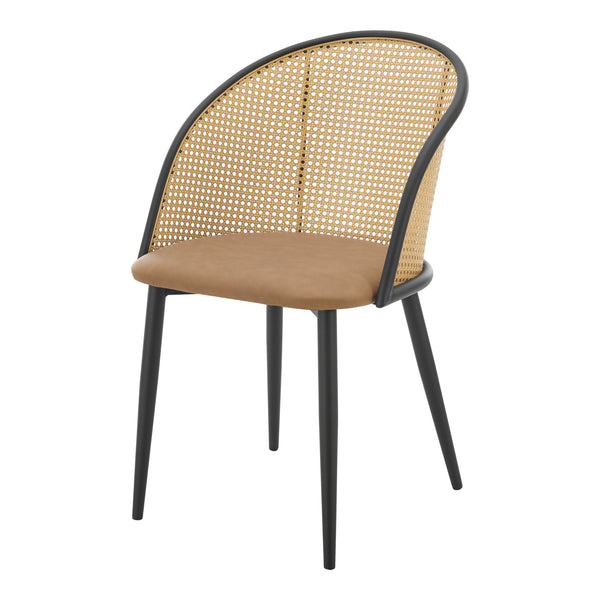 Silla de comedor Gagnef juego de 2 marrón / negro [en.casa]