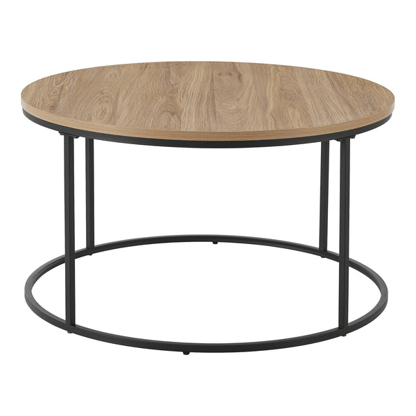 Mesa de centro Kuhmoinen 45xØ80 cm Negro [en.casa]