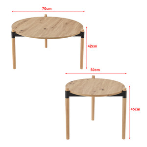 Mesa de centro Kristinestad en conjunto Natur [en.casa]