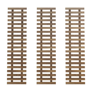 Set de estantes de pared para macetas Herwijnen 3 piezas 100x24cm Tono de madera oscura [en.casa]