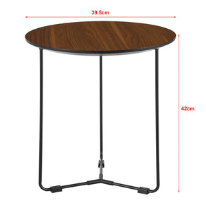 Mesa auxiliar Altura 42xØ39,5 cm Nogal [en.casa]