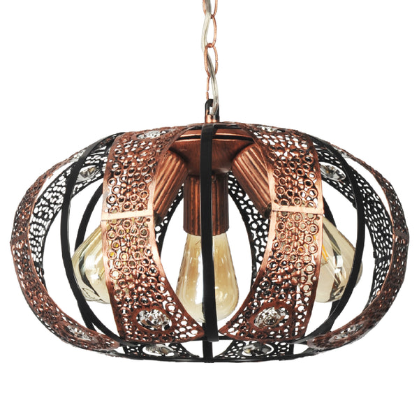 Lámpara colgante Harpenden 3 x E27 color cobre [lux.pro]