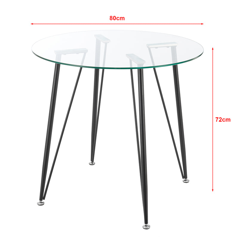 Esquema acotado Mesa de cristal Huittinen [en.casa]