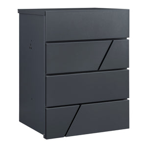 Buzón Søllerød 58x44x35cm Antracita [en.casa]