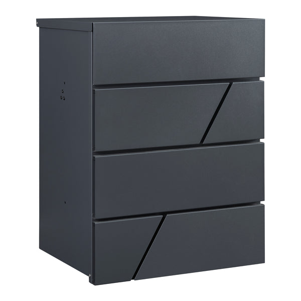 Buzón Søllerød 58x44x35cm Antracita [en.casa]