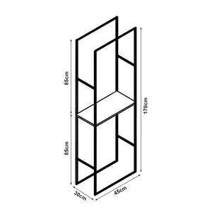 Estante para leña Ulvila con repisa 45x30x170cm [en.casa]