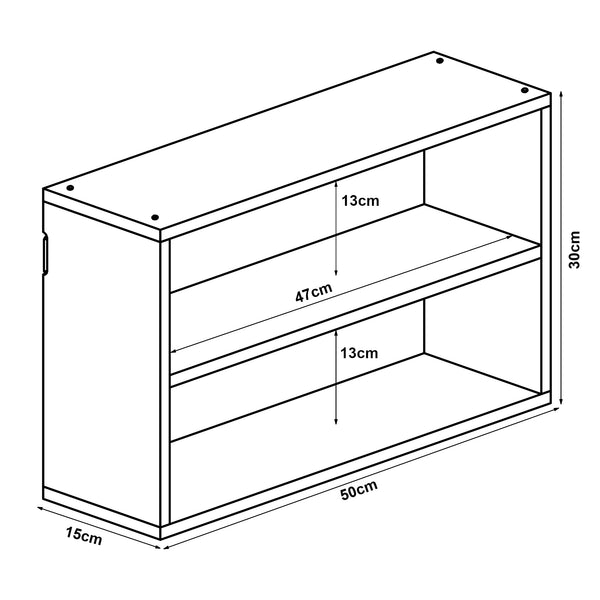 Estantería de pared Gol 50x15x30 cm Bambú [en.casa]