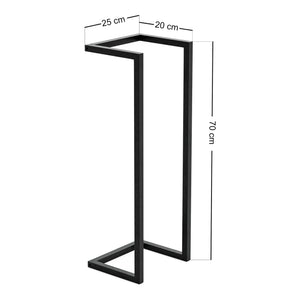 Soporte para toallas Loppa 70x25x20 cm Negro [en.casa]
