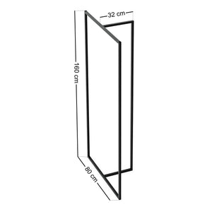 Perchero Hurdal 160x80x32cm Negro [en.casa]