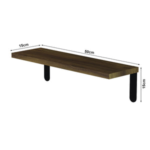 Estantería de pared Frogn juego de 5 piezas color madera/negro [en.casa]