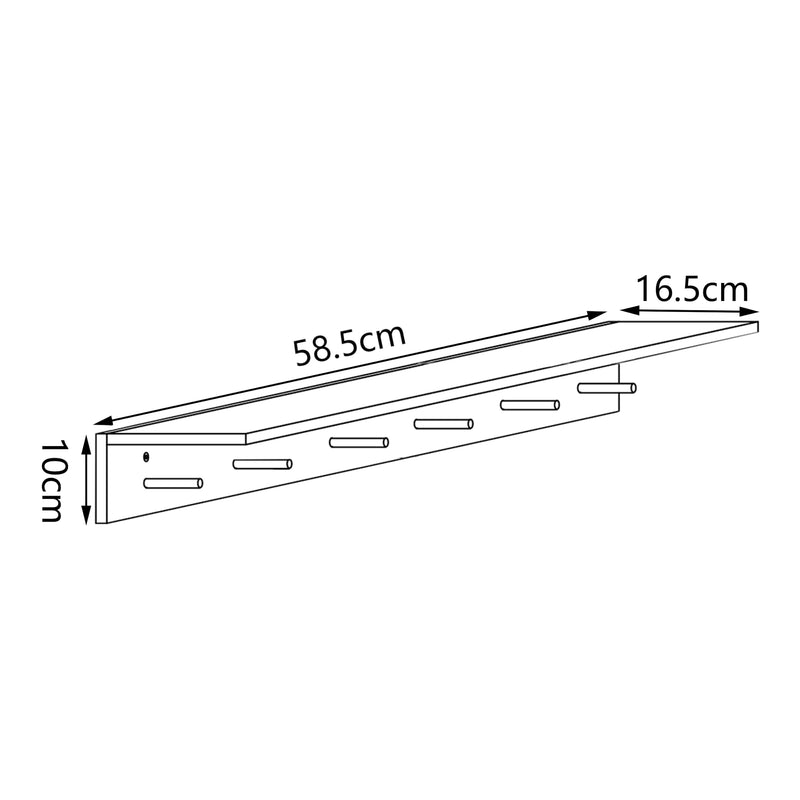 Esquema acotado Perchero de pared Fjord Bambú [en.casa]
