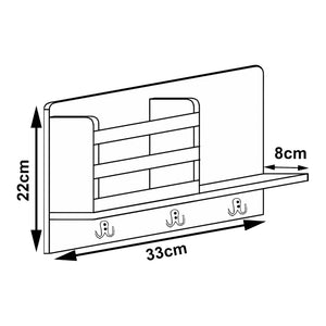 Estante de pared Giske 33x8x22 cm Bambú [en.casa]