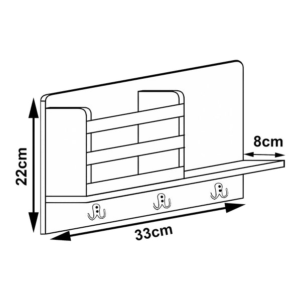 Estante de pared Giske 33x8x22 cm Bambú [en.casa]