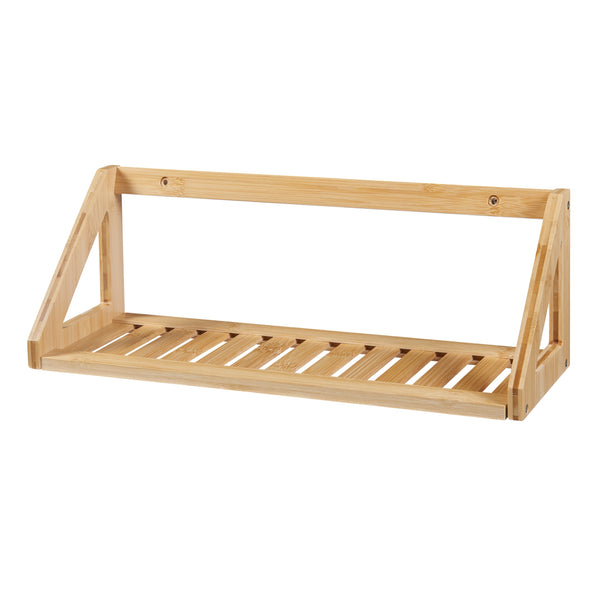 Conjunto de estantes de pared Gjerdrum 2 piezas 43x15x15cm Bambú [en.casa]