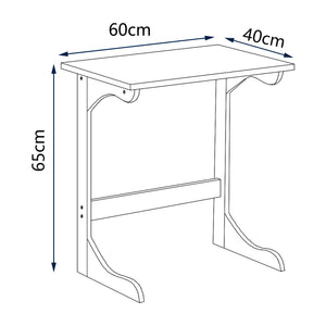 Mesa para portátil Hægebostad 65x60x40 cm Bambú [en.casa]