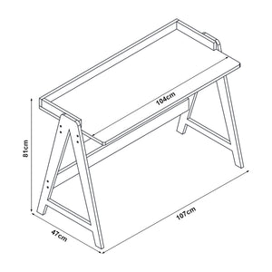 Escritorio Härryda Bambú 107x47x81 cm Natural [en.casa]