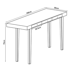 Escritorio Hässleholm Bambú 100x50x75cm Natural [en.casa]