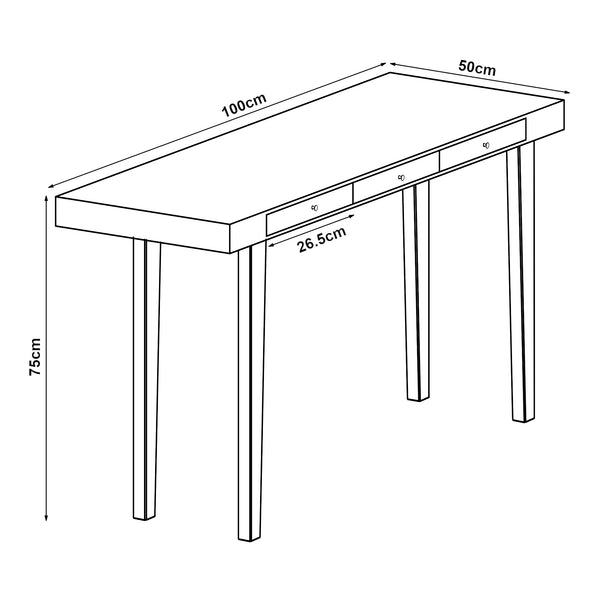 Escritorio Hässleholm Bambú 100x50x75cm Natural [en.casa]
