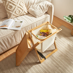 Mesa de picnic Hattfjelldal 53x48x32cm Bambú [en.casa]