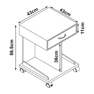 Mesa rodante Jokkmokk 56,5x43x43 cm Bambú [en.casa]