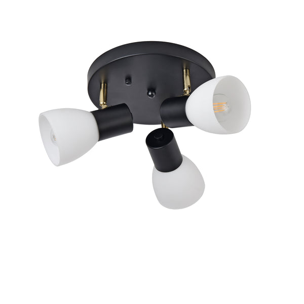 Lámpara de techo Abbey Negro / Blanco [lux.pro]