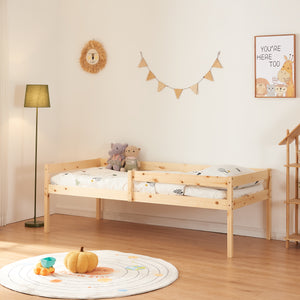 Cama doble para niños Sonkajärvi 90x200cm Madera de pino natural [en.casa]