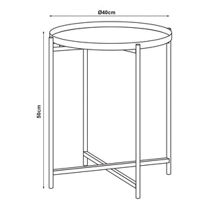 Mesa auxiliar Sälen metal negro [en.casa]