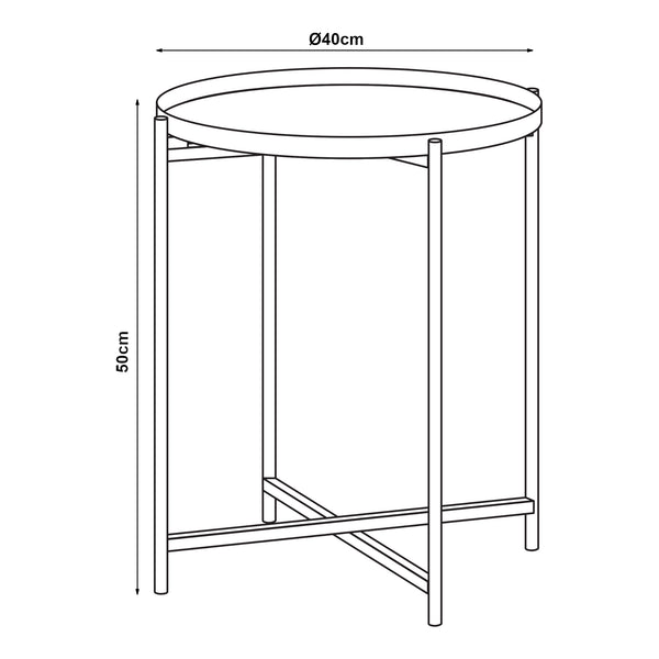 Mesa auxiliar Sälen metal negro [en.casa]