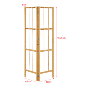 Rincón de vestuario Hyllestad 165,5x92x8cm Bambú [en.casa]