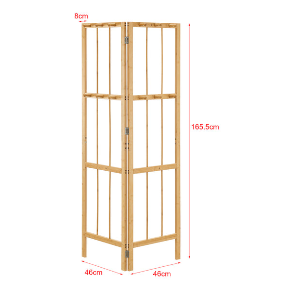 Rincón de vestuario Hyllestad 165,5x92x8cm Bambú [en.casa]
