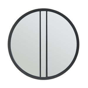 Espejo de pared Suomussalmi Ø60 cm Negro [en.casa]