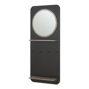 Panel de vestuario Helsinge con espejo 140x60x16 cm [en.casa]