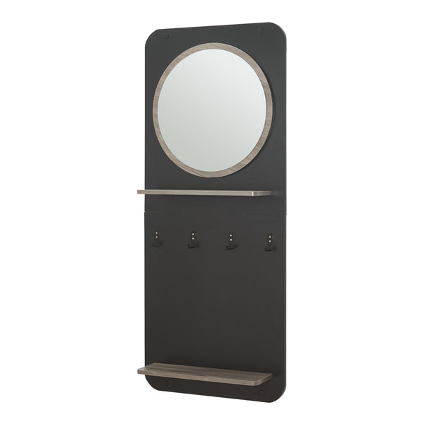 Panel de vestuario Helsinge con espejo 140x60x16 cm [en.casa]