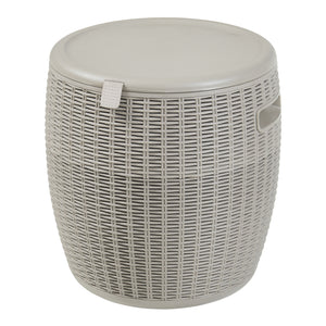 Taburete nevera Avetrana 44xØ40 cm Marrón claro [casa.pro]