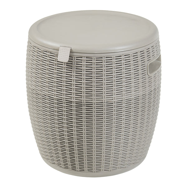 Taburete nevera Avetrana 44xØ40 cm Marrón claro [casa.pro]