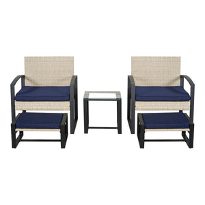 Conjunto de muebles de jardín Calvello de 5 piezas [casa.pro]