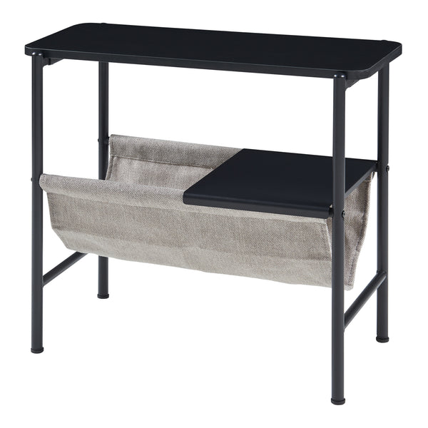 Mesa auxiliar Samnanger 60x28x53cm Negro [en.casa]