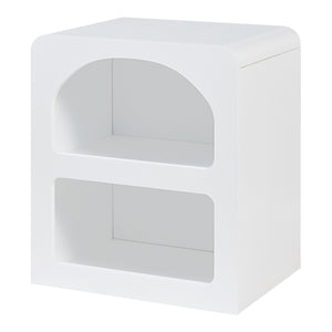 Mesa auxiliar Vågå 45x40x30 cm Blanco [en.casa]