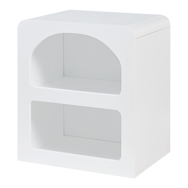 Mesa auxiliar Vågå 45x40x30 cm Blanco [en.casa]