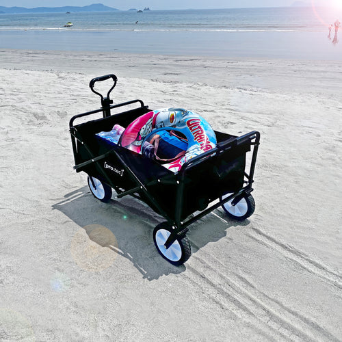 Carro de mano Stenlille 84x55 cm máx. 80kg Negro [pro.tec]