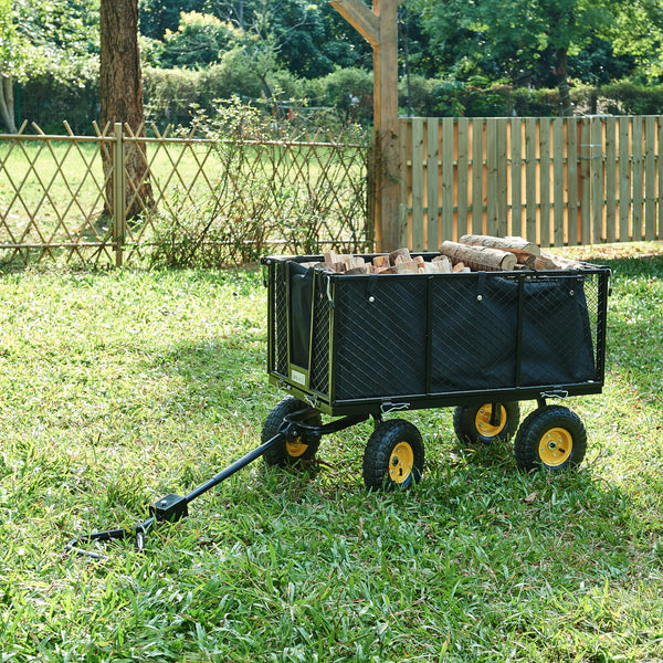 Carrito Corropoli 112x51 cm máx. 550kg Negro/Amarillo [pro.tec]