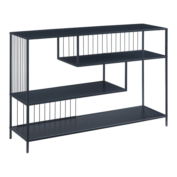 Mesa consola Oxelösund 120x33x80 cm Negro [en.casa]