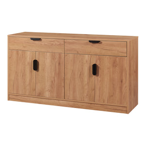 Aparador Varkaus 75x140x40cm MDF efecto roble [en.casa]